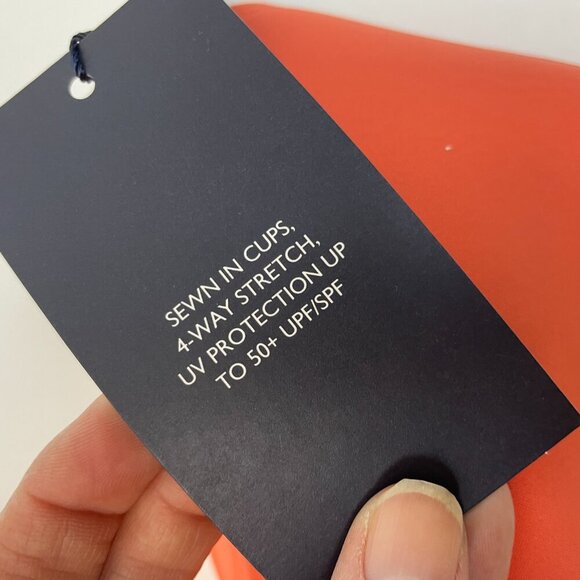 TOMMY HILFIGER Convertible Bandeau Bikini Top Large Orange - Picture 6 of 9